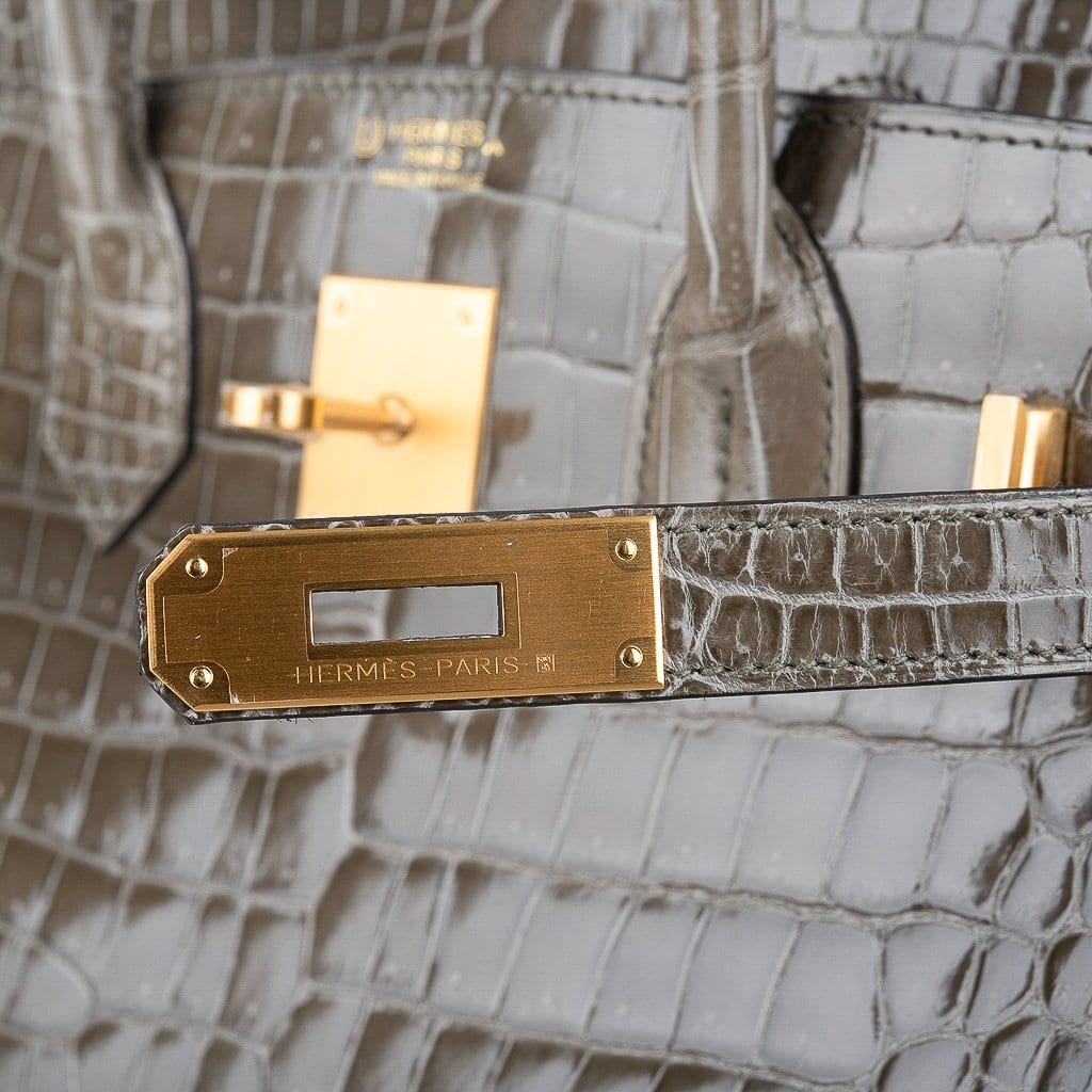 Hermès Birkin HSS 30 Gris Tourterelle / Blue Sapphire Porosus Crocodile – Limited Edition Hermes Birkin HSS 30 Bag Gris Tourterelle / Blue Sapphire Porosus Crocodile Limited Edition - view 6