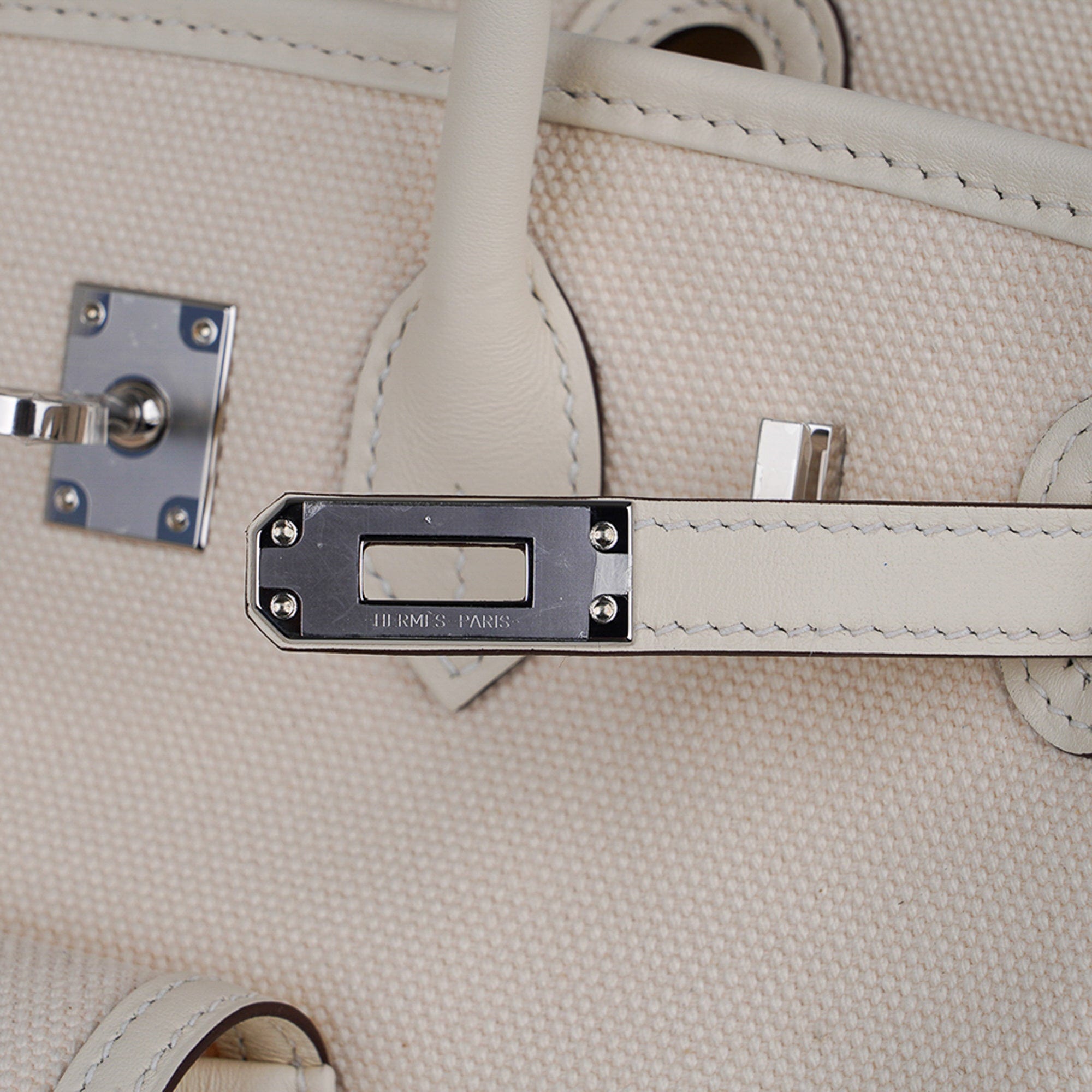 Hermès Birkin 25 Cargo Nata Toile Goeland Swift Leather Trim – Limited Edition Hermes Birkin 25 Cargo Nata Toile Goeland Bag Swift Leather Trim Limited Edition - view 8