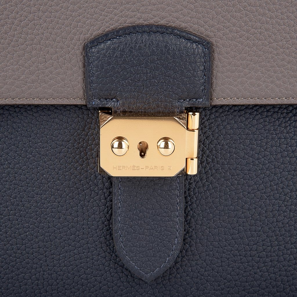 Hermès HSS Sac À Dépêches 27 Blue Nuit Etain Togo Gold Hardware – Limited Edition Hermès Limited Edition HSS Sac à Dépêches 27 Bag Blue Nuit Etain Togo Gold Hardware - view 3