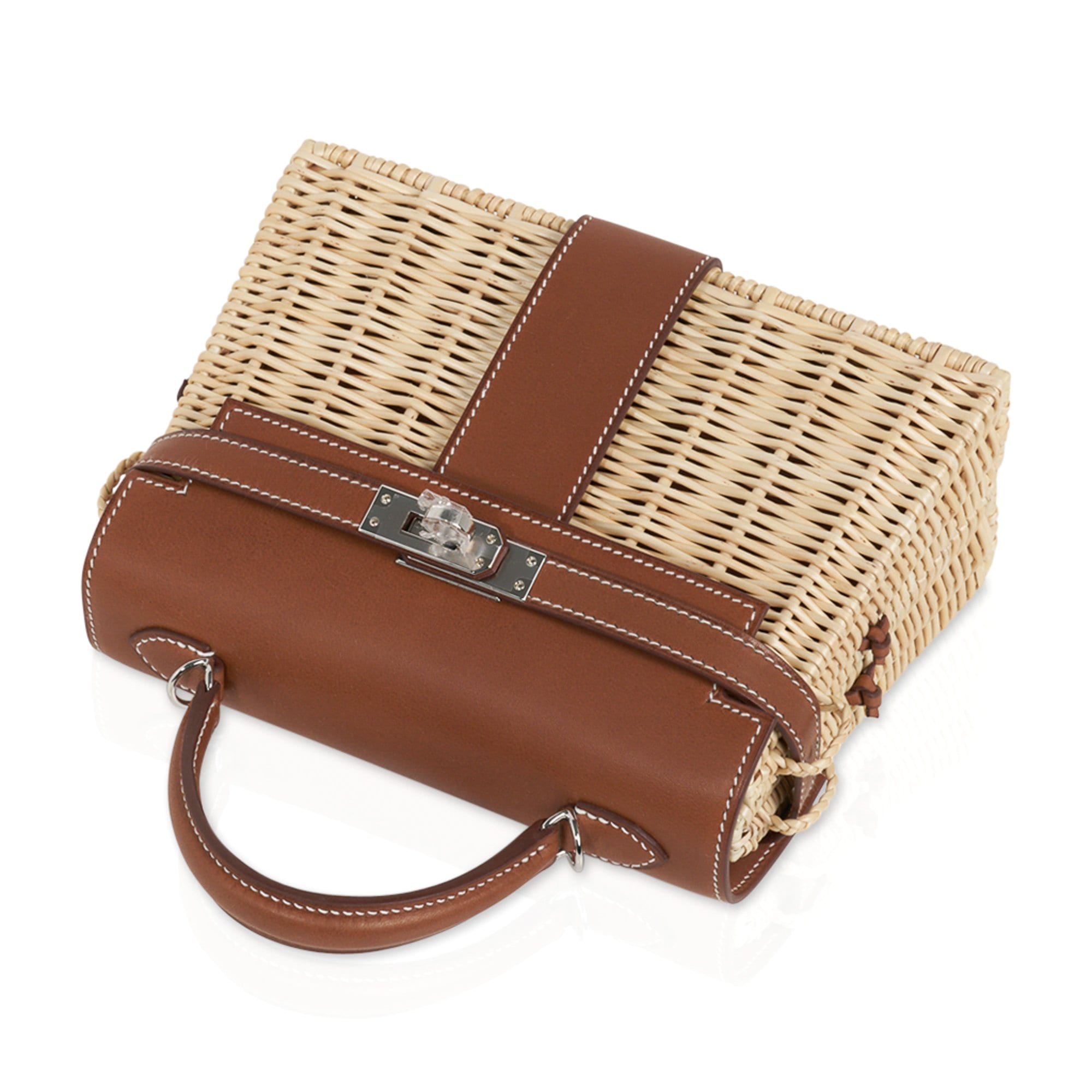 Hermès Mini Kelly 20 Picnic Barenia and Osier Hermes Mini Kelly 20 Bag Picnic Barenia & Osier - view 3