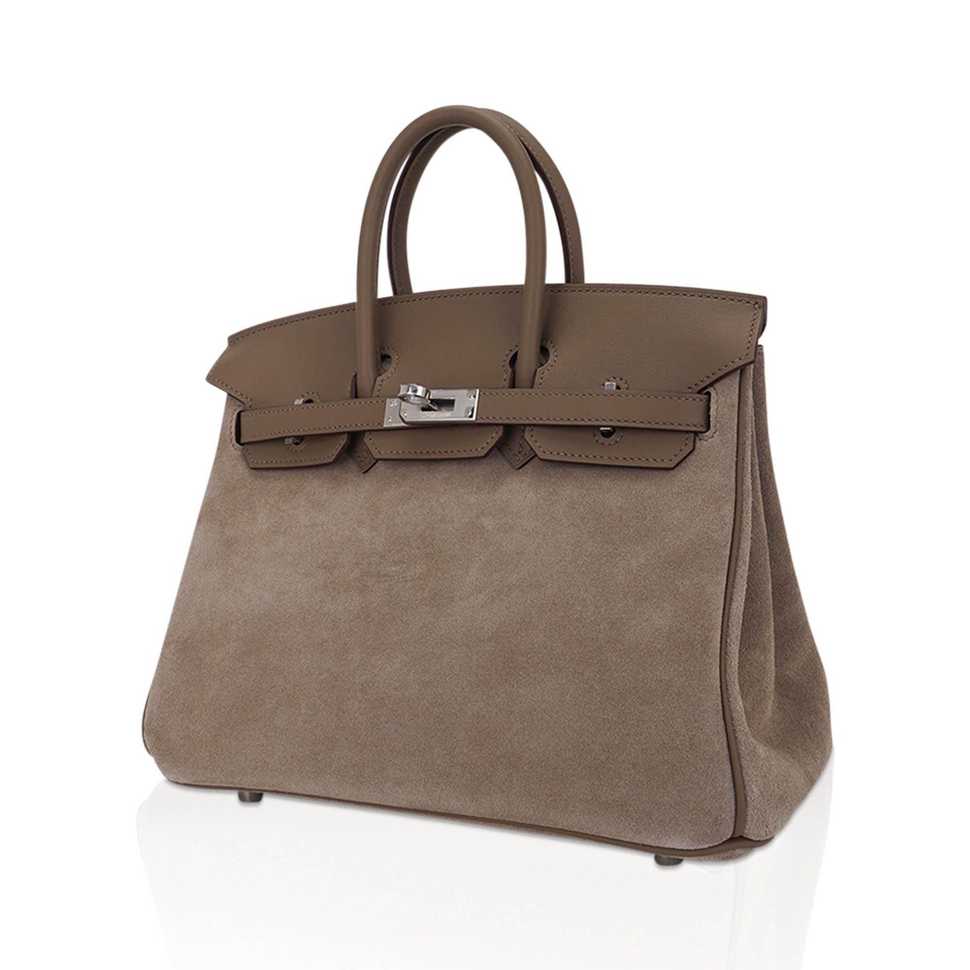 Hermès Birkin 25 Grizzly Gris Caillou Etoupe Swift Leather – Limited Edition Hermes Limited Edition Birkin 25 Grizzly Bag Gris Caillou Etoupe Swift Leather - view 4