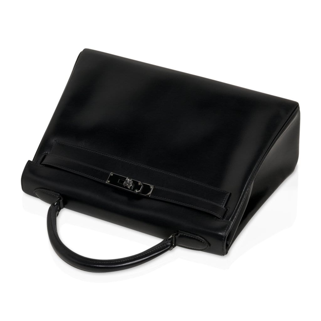 Hermès Kelly 32 So Black Box Leather – Limited Edition Hermes Kelly 32 So Black Bag Box Leather Limited Edition - view 6