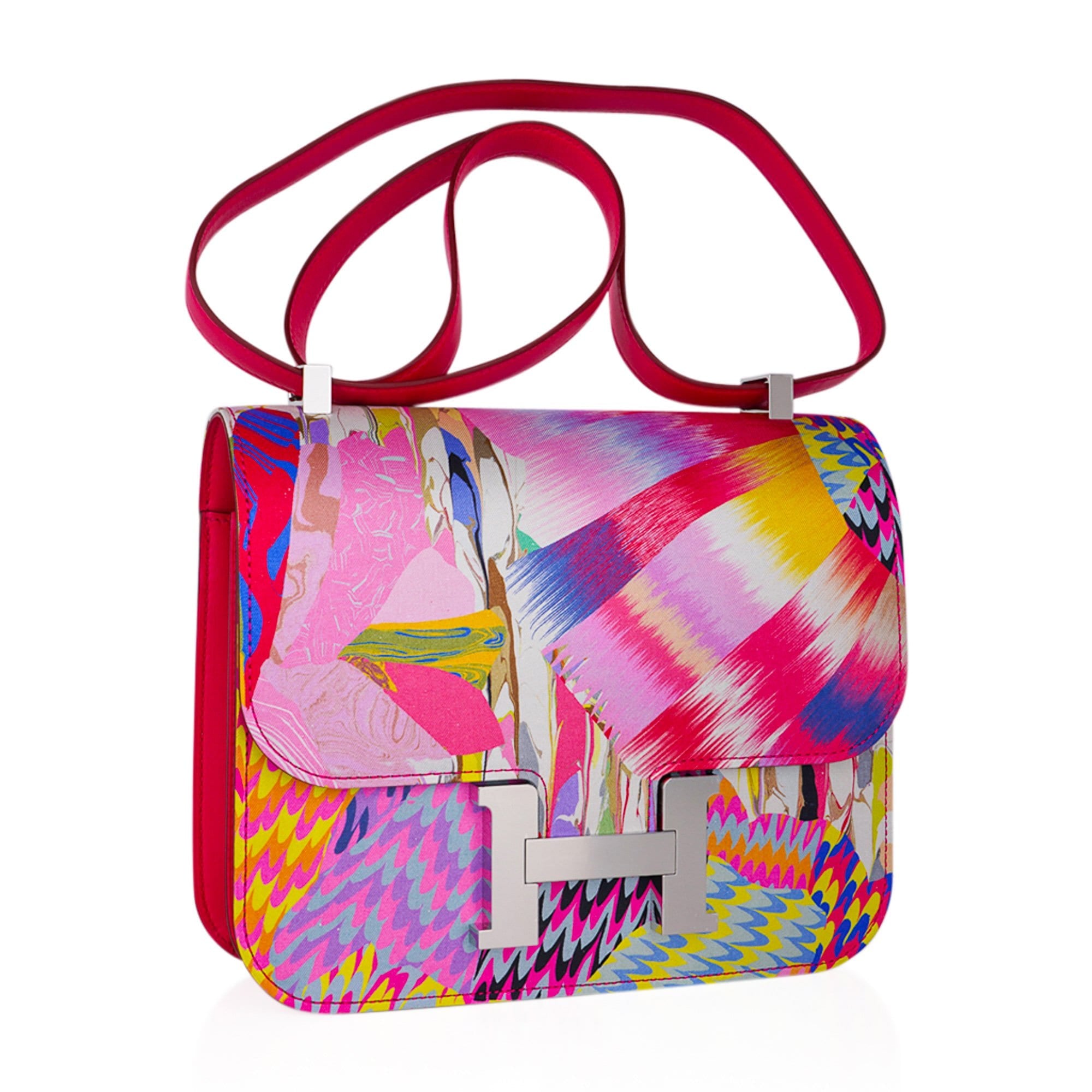 Hermès Constance 24 Marble Silk with Palladium Hardware – Limited Edition Hermes Limited Edition Constance Bag 24 Marble Silk with Palladium Hardware - view 3