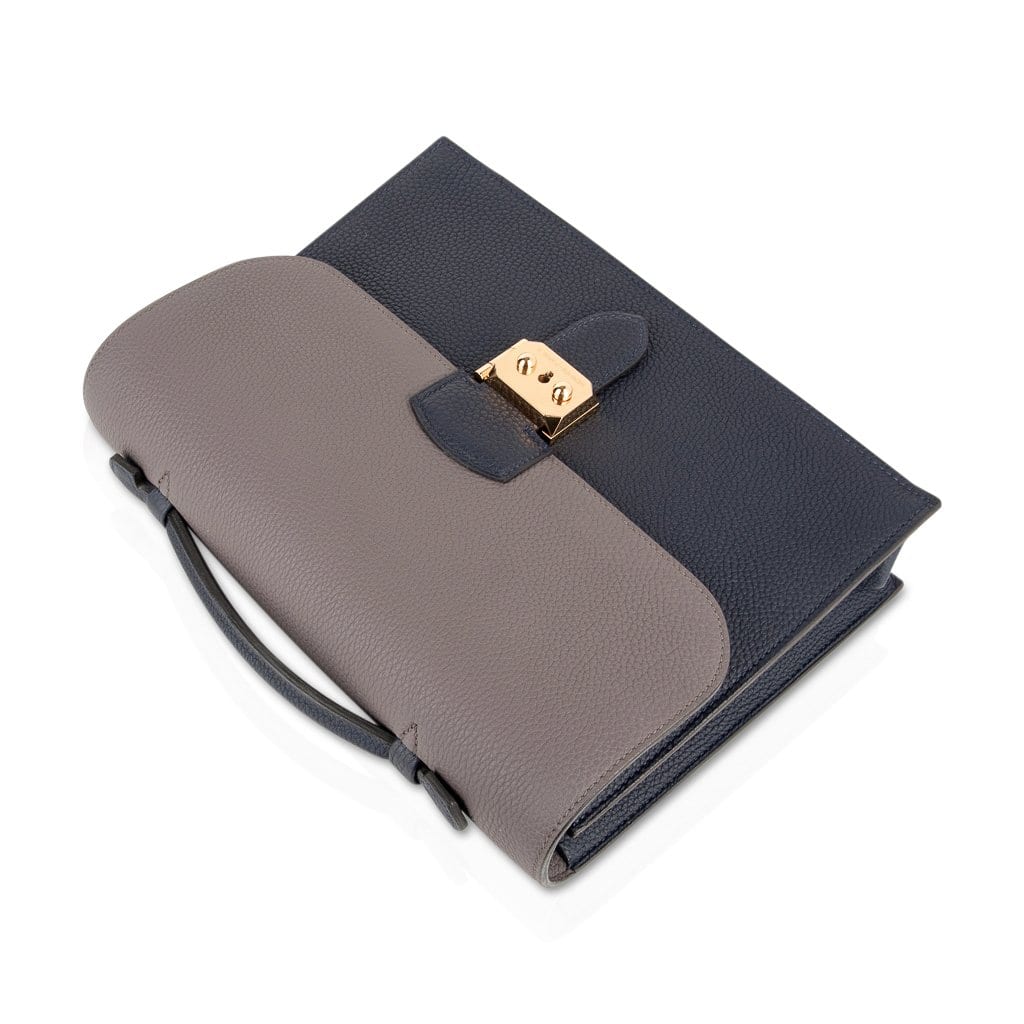 Hermès HSS Sac À Dépêches 27 Blue Nuit Etain Togo Gold Hardware – Limited Edition Hermès Limited Edition HSS Sac à Dépêches 27 Bag Blue Nuit Etain Togo Gold Hardware - view 5